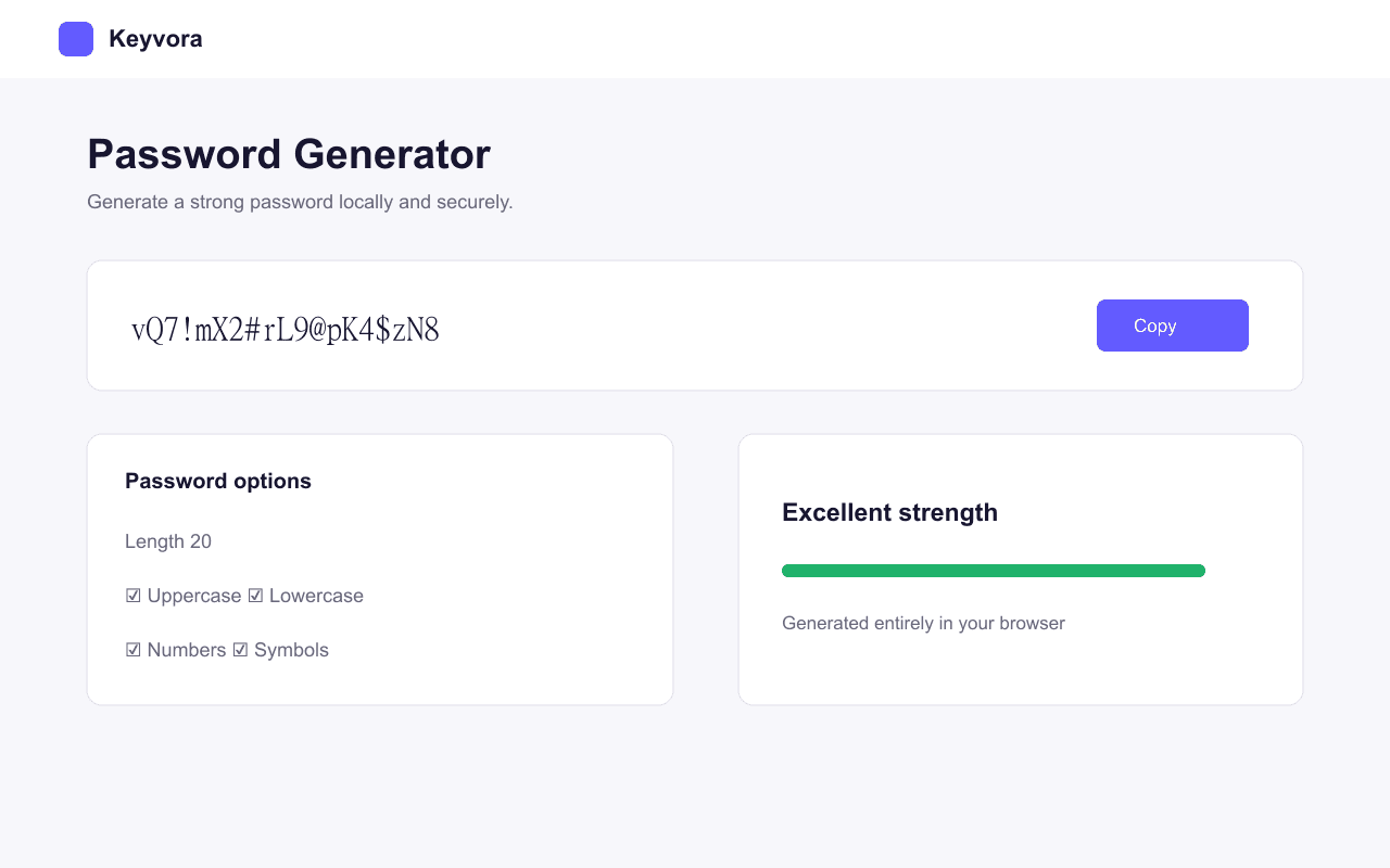 Keyvora screenshot 1