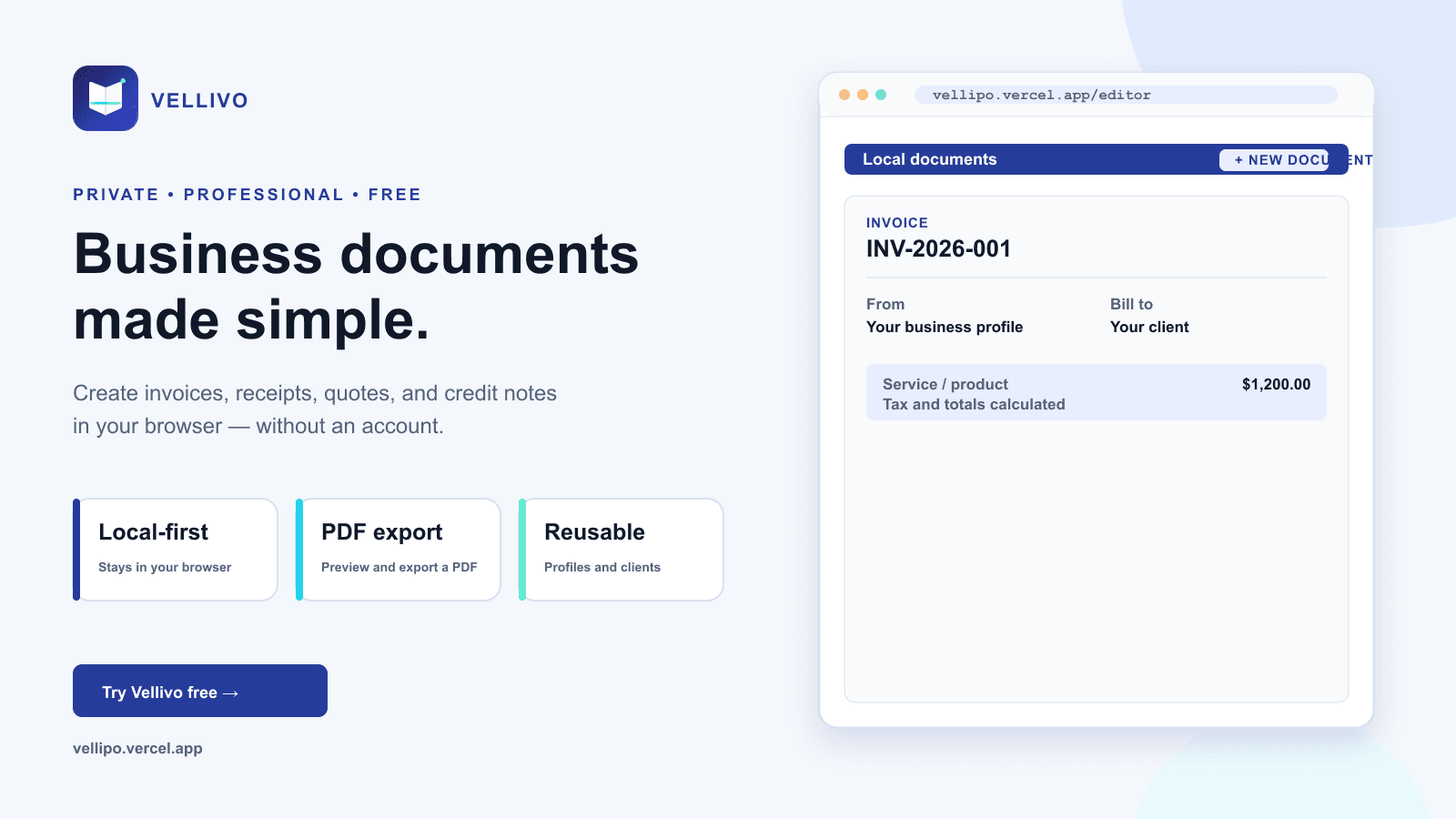 Vellivo product preview